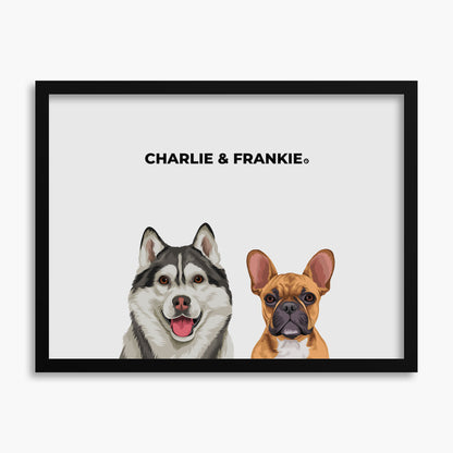 Classic (2 Pets) - Custom Pet Poster