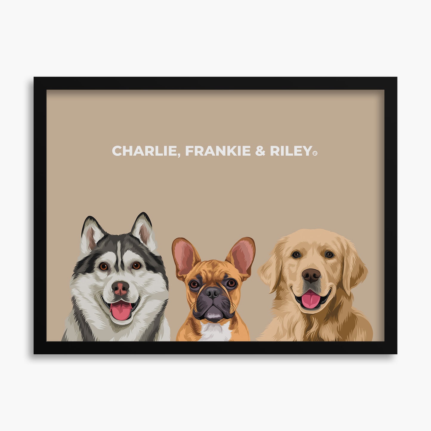 Classic (3 Pets) - Custom Pet Poster