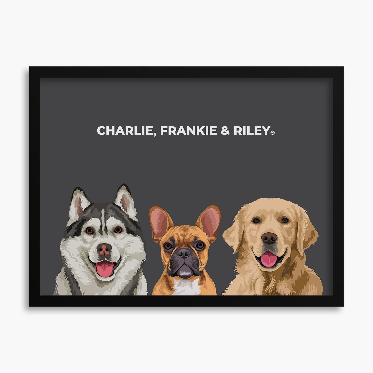 Classic (3 Pets) - Custom Pet Poster