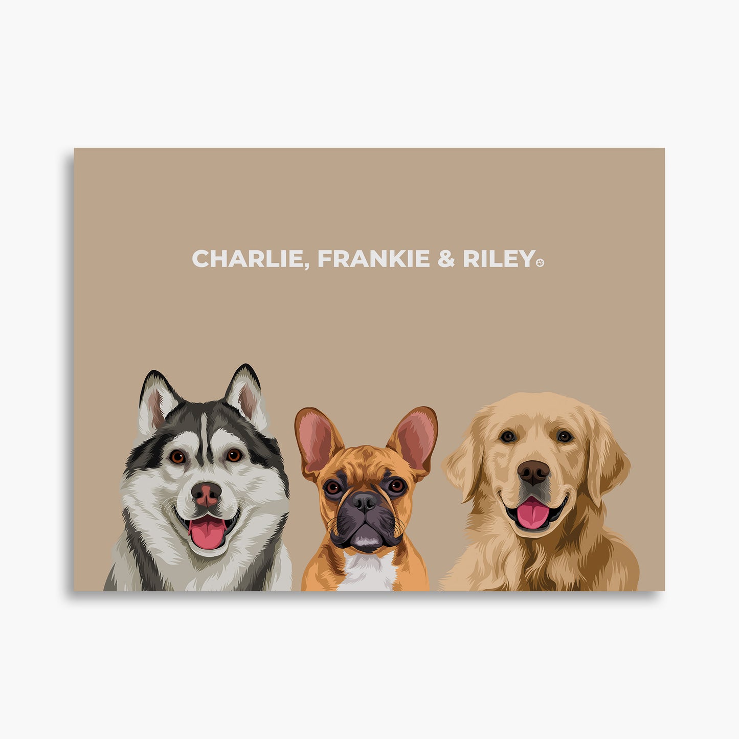 Classic (3 Pets) - Custom Pet Poster