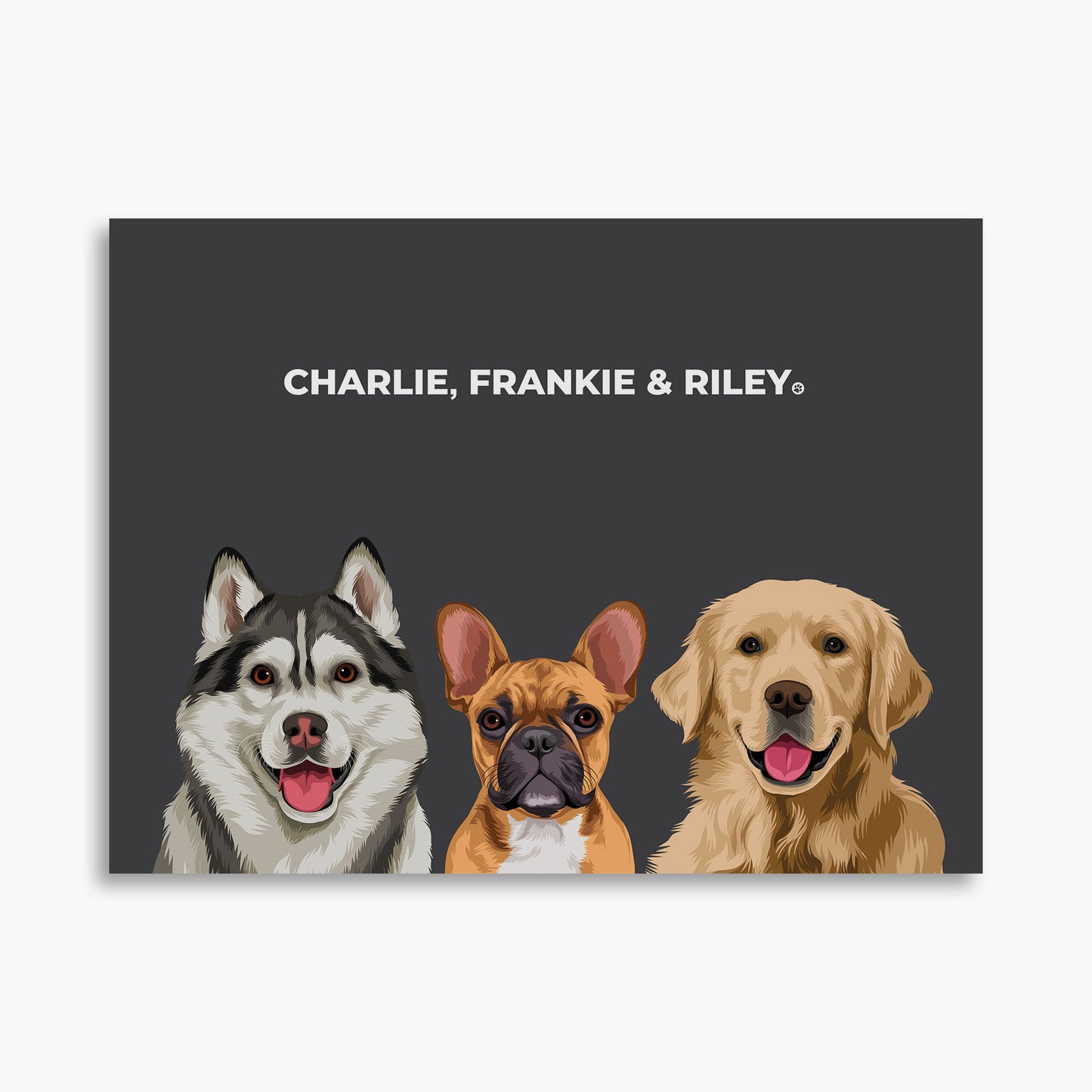 Classic (3 Pets) - Custom Pet Poster
