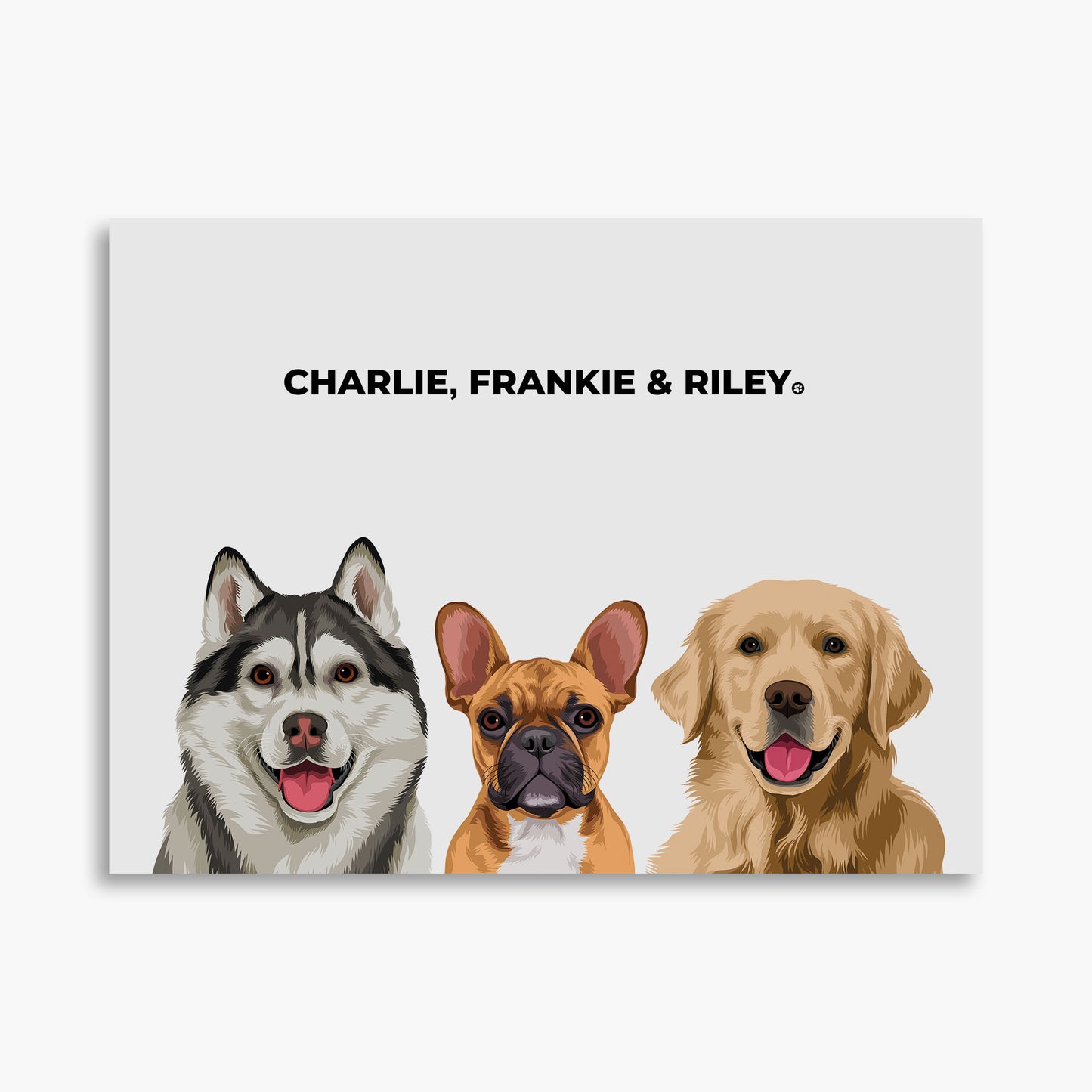 Classic (3 Pets) - Custom Pet Poster