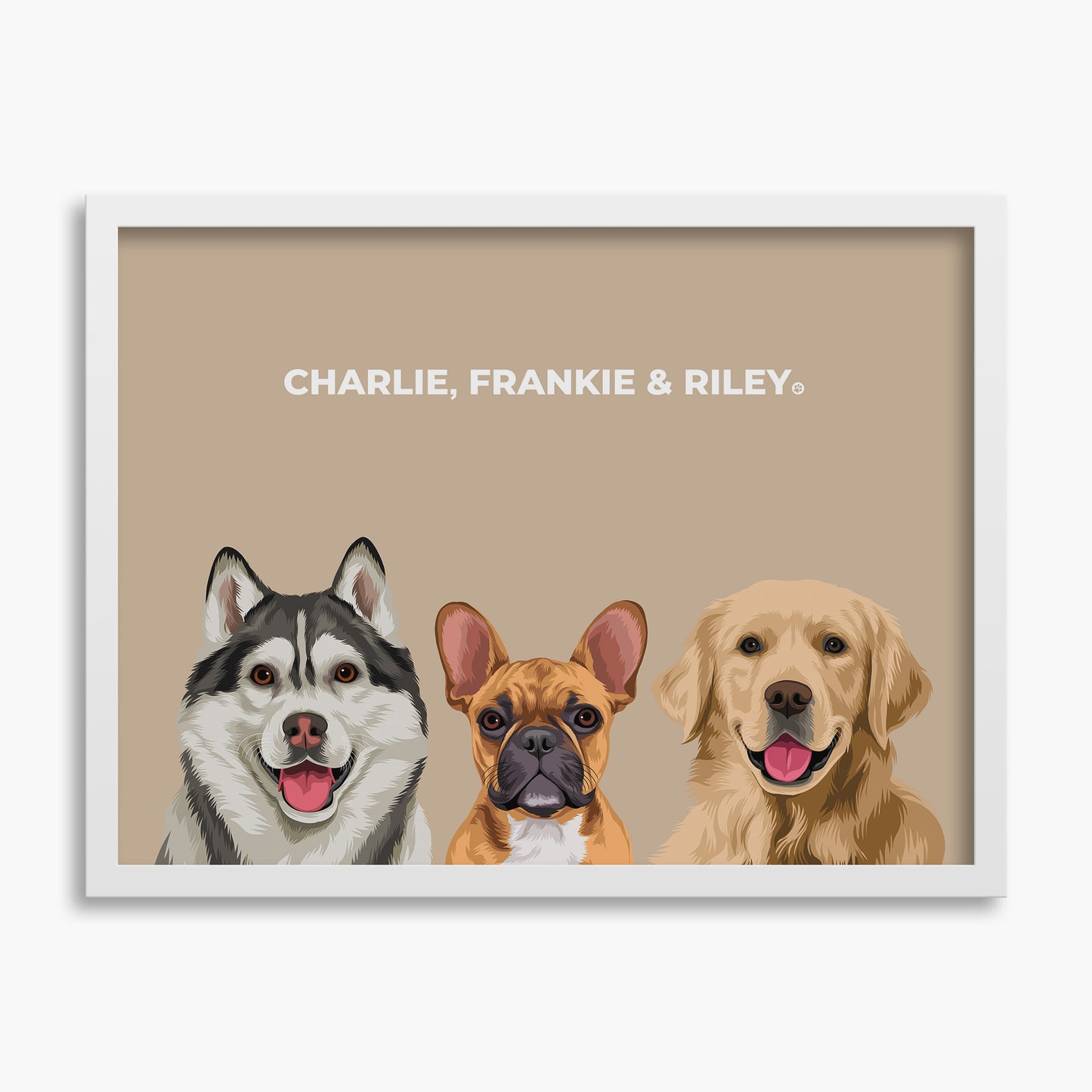 Classic (3 Pets) - Custom Pet Poster