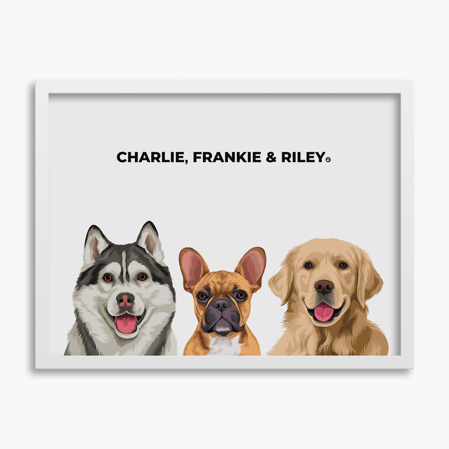 Classic (3 Pets) - Custom Pet Poster