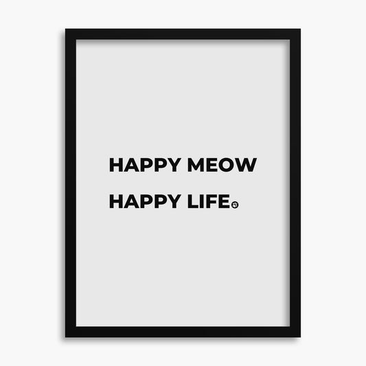 Happy Meow Happy Life - Poster
