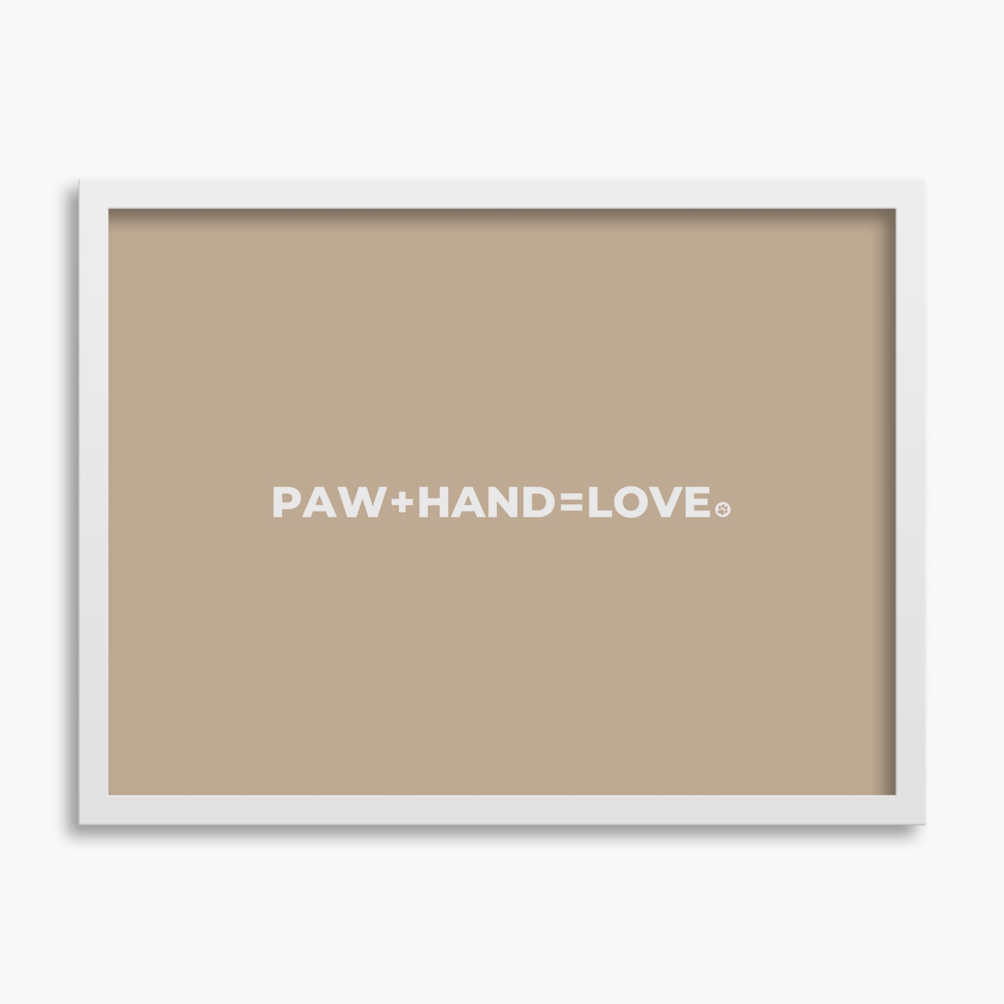 Paw Plus Hand Equals Love - Poster